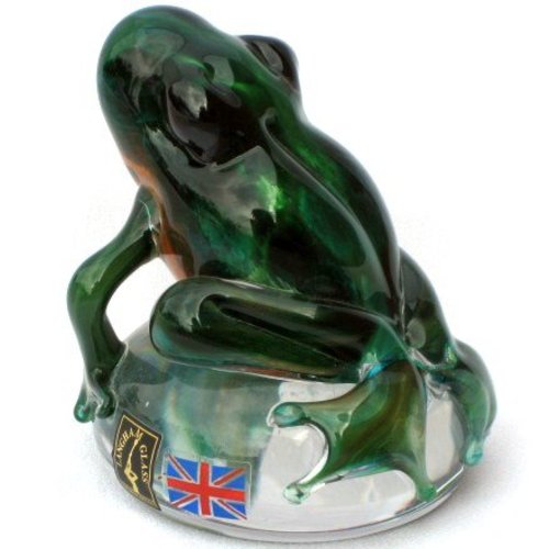 Langham Glass Langham Glass Rainforest Green and Orange Frog Langham Glass Langham Glass Rainforest Green and Orange Frog