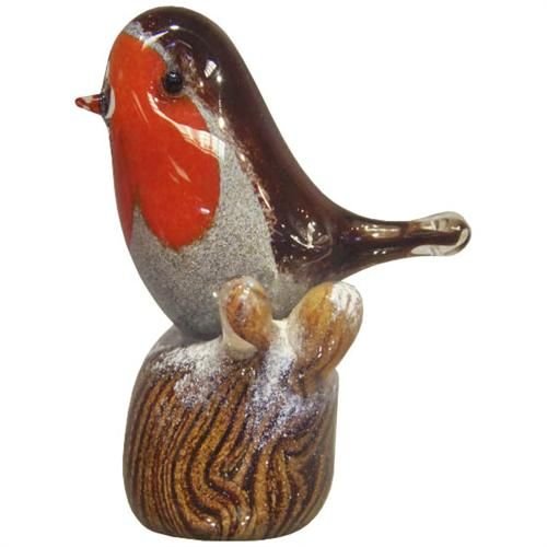 Langham Glass Langham Glass Winter Robin (on Branch) Langham Glass Langham Glass Winter Robin (on Branch)