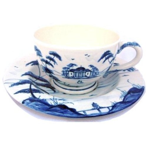 Isis Ceramics Isis Blue Palladian Teacup and Saucer Isis Ceramics Isis Blue Palladian Teacup and Saucer