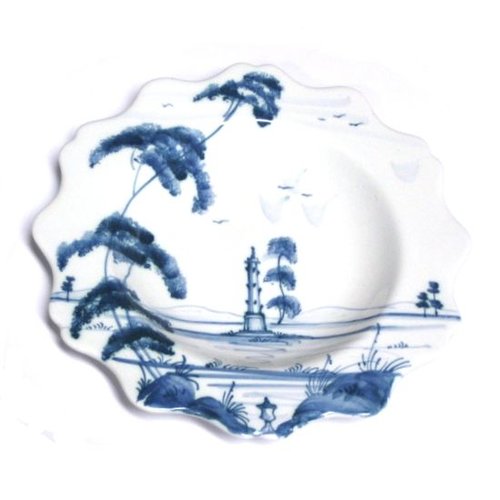 Isis Ceramics Isis Blue Palladian - Commemorative Monument - Scallop Tea Plate Isis Ceramics Isis Blue Palladian - Commemorative Monument - Scallop Tea Plate