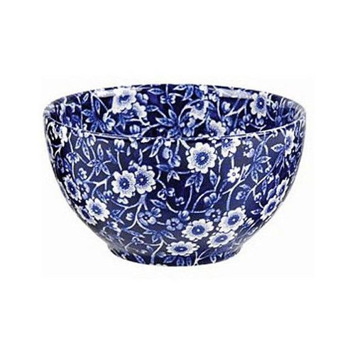 Burleigh Pottery Calico Blue Small Sugar Bowl Burleigh Pottery Calico Blue Small Sugar Bowl