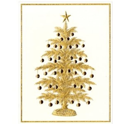 Caspari Caspari Tree with Ornaments Embossed Christmas Cards Caspari Caspari Tree with Ornaments Embossed Christmas Cards