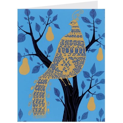 Gold Partridge in Pear Tree - Christmas Cards Gold Partridge in Pear Tree - Christmas Cards