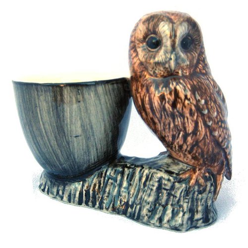Quail Ceramics Quail Tawny Owl with Egg Cup Quail Ceramics Quail Tawny Owl with Egg Cup