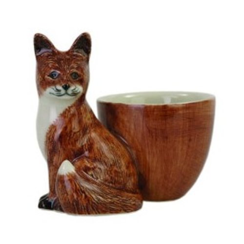 Quail Ceramics Quail Fox with Egg Cup Quail Ceramics Quail Fox with Egg Cup