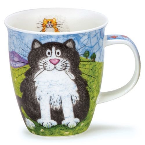 Dunoon Dunoon Nevis Happy Cats Black/White Mug Dunoon Dunoon Nevis Happy Cats Black/White Mug