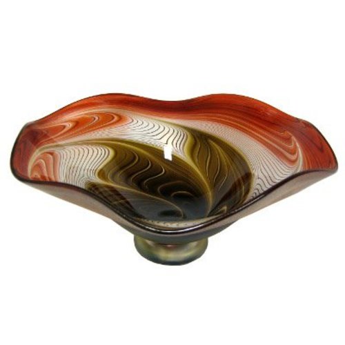 Okra Glass Ripple Bowl Okra Glass Ripple Bowl