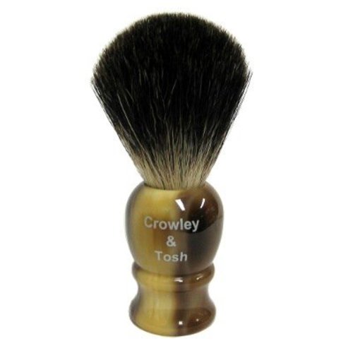 Crowley & Tosh Crowley & Tosh Black Badger Shaving Brush - Horn Crowley & Tosh Crowley & Tosh Black Badger Shaving Brush - Horn