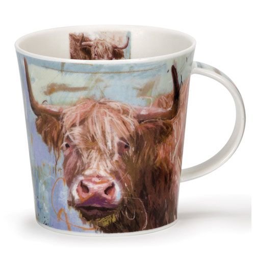 Dunoon Dunoon Cairngorm Animals on Canvas Mug - Highland Cow Dunoon Dunoon Cairngorm Animals on Canvas Mug - Highland Cow
