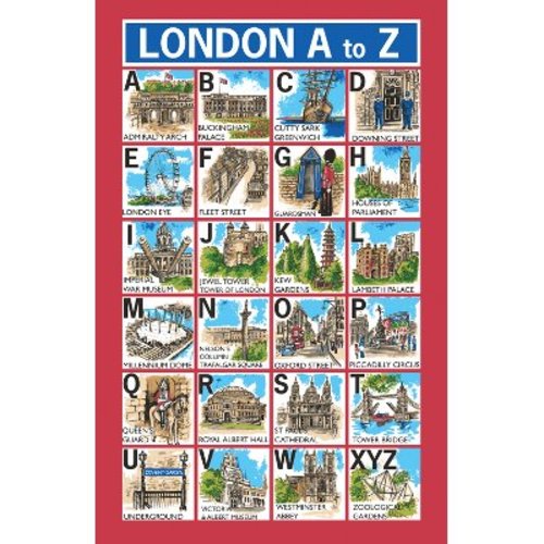 Ulster Weavers Ulster Weavers London A to Z Tea Towel Ulster Weavers Ulster Weavers London A to Z Tea Towel