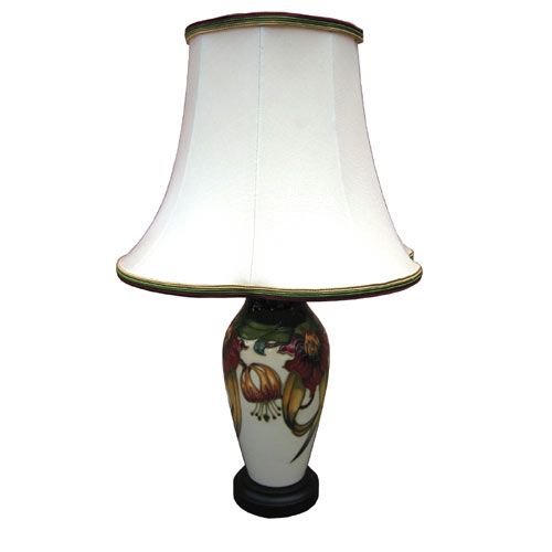 Moorcroft Pottery Moorcroft Anna Lily Lamp with Shade Moorcroft Pottery Moorcroft Anna Lily Lamp with Shade