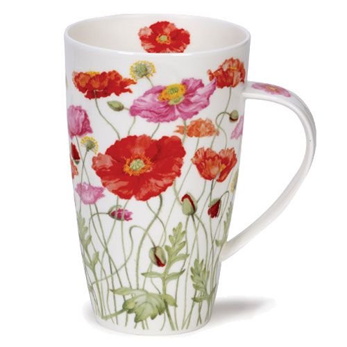 Dunoon Dunoon Henley Pink/Red Mixed Poppies Mug Dunoon Dunoon Henley Pink/Red Mixed Poppies Mug