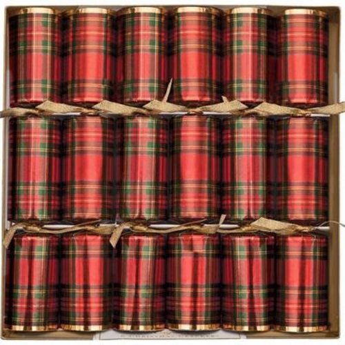Caspari Caspari Christmas Crackers - Plaid - 6 Count Caspari Caspari Christmas Crackers - Plaid - 6 Count