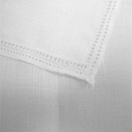 Ulster Linen White Two Row Spoke Unisex Handkerchief Ulster Linen White Two Row Spoke Unisex Handkerchief