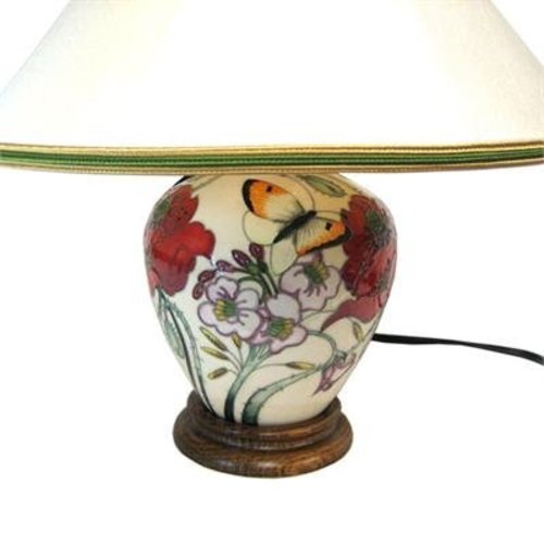 Moorcroft Pottery A Family Through Flowers Lamp (w/ Shade) Moorcroft Pottery A Family Through Flowers Lamp (w/ Shade)