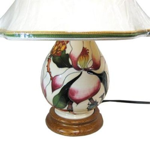 Moorcroft Pottery Calypso Lamp (w/ Shade) Moorcroft Pottery Calypso Lamp (w/ Shade)