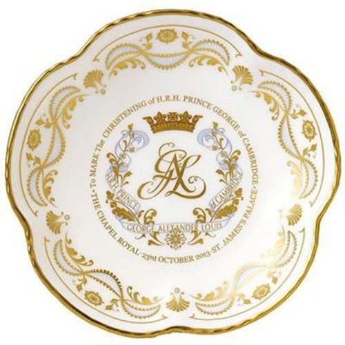 Royal Crown Derby Royal Christening 5 Petal Tray Royal Crown Derby Royal Christening 5 Petal Tray