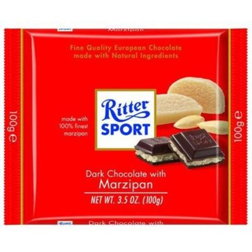 Ritter Sport Ritter Sport Dark Chocolate with Marzipan Ritter Sport Ritter Sport Dark Chocolate with Marzipan