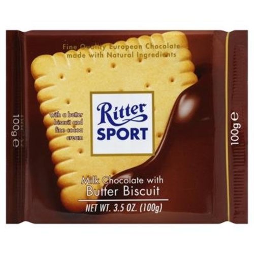 Ritter Sport Ritter Sport Milk Chocolate Butter Biscuit Ritter Sport Ritter Sport Milk Chocolate Butter Biscuit