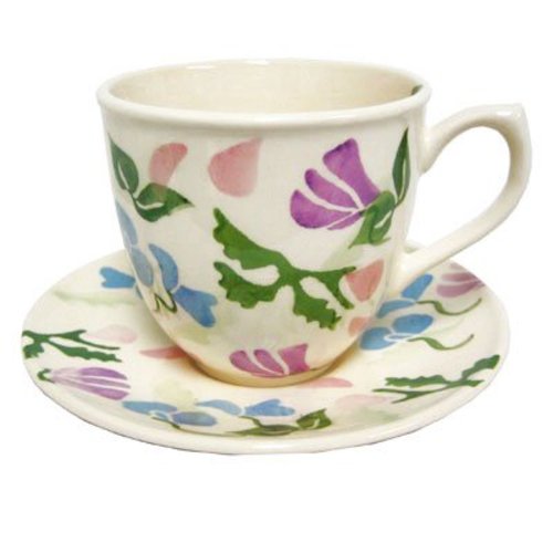Peregrine Pottery Peregrine Pottery Sweet Pea Cup and Saucer Peregrine Pottery Peregrine Pottery Sweet Pea Cup and Saucer
