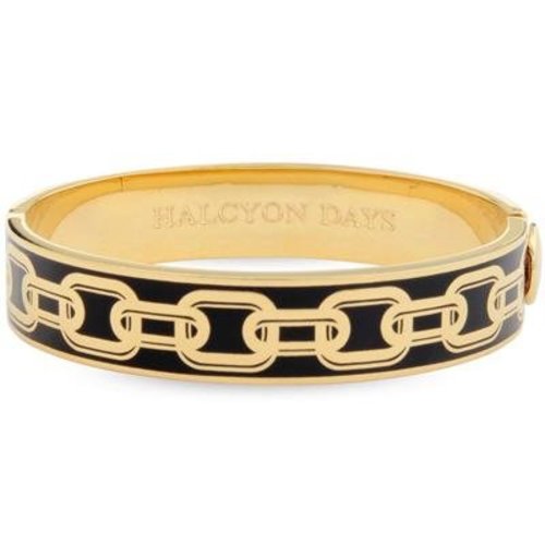 Halcyon Days Halcyon Days Chain Bangle - Black and Gold Halcyon Days Halcyon Days Chain Bangle - Black and Gold