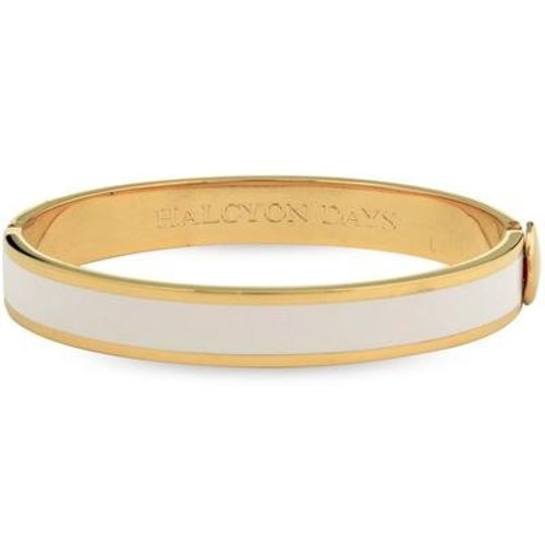 Halcyon Days Halcyon Days Plain Bangle - Cream and Gold Halcyon Days Halcyon Days Plain Bangle - Cream and Gold