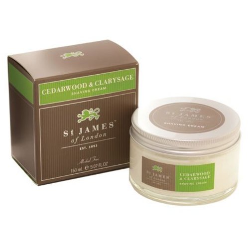 St. James of London St. James Cedarwood & Clarysage Shave Cream Tub St. James of London St. James Cedarwood & Clarysage Shave Cream Tub