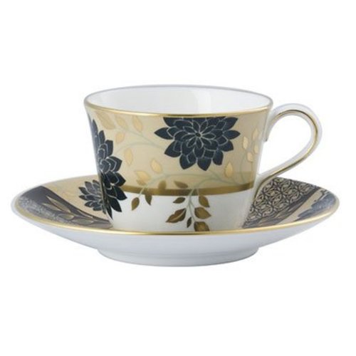 Royal Crown Derby Kimono Taupe Teacup and Saucer - DISCONTINUED Royal Crown Derby Kimono Taupe Teacup and Saucer - DISCONTINUED