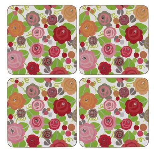 Julie Dodsworth Julie Dodsworth Set of 4 Coasters - Floral Romance Julie Dodsworth Julie Dodsworth Set of 4 Coasters - Floral Romance