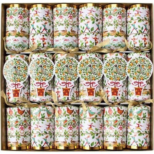 Caspari Caspari Christmas Crackers - 12 Days - 6 Count Caspari Caspari Christmas Crackers - 12 Days - 6 Count