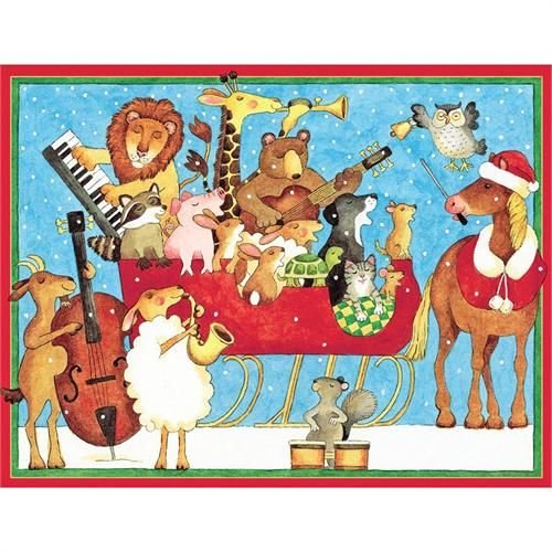Caspari Caspari Christmas Cards - Musical Animals Caspari Caspari Christmas Cards - Musical Animals
