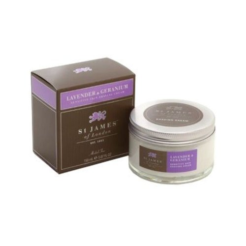 St. James of London St. James Lavender & Geranium Sensitive Skin Shave Cream Tub St. James of London St. James Lavender & Geranium Sensitive Skin Shave Cream Tub