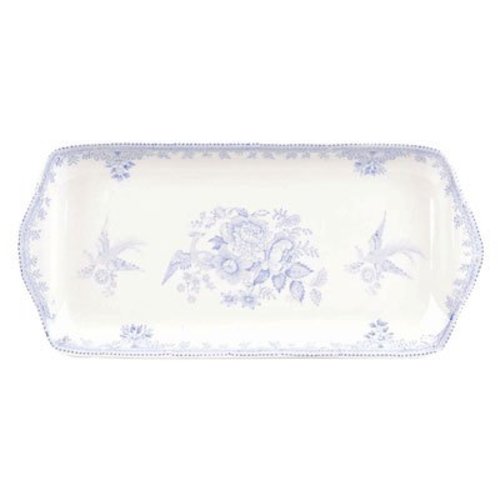 Burleigh Pottery Asiatic Pheasants Blue Sandwich Tray Burleigh Pottery Asiatic Pheasants Blue Sandwich Tray