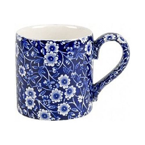 Burleigh Pottery Calico Blue 1/2 Pint Mug Burleigh Pottery Calico Blue 1/2 Pint Mug