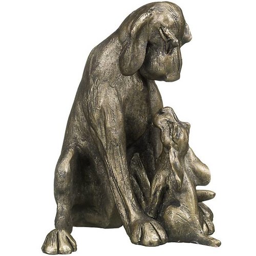 Frith Sculpture Frith Amber with Pup : HD048 Frith Sculpture Frith Amber with Pup : HD048