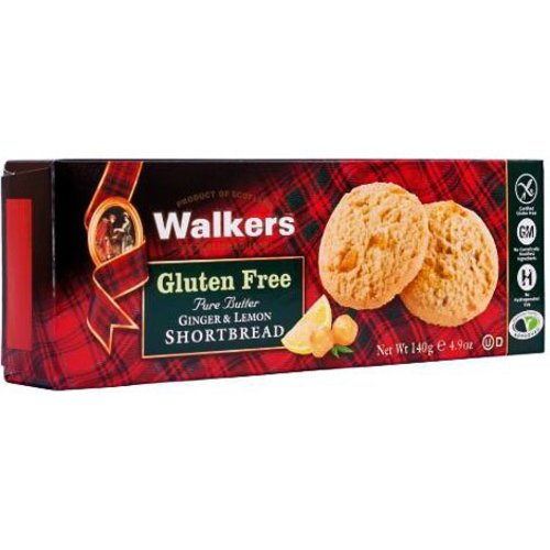 Walker's Shortbread Co. Walkers Gluten Free Shortbread - Ginger and Lemon Walker's Shortbread Co. Walkers Gluten Free Shortbread - Ginger and Lemon