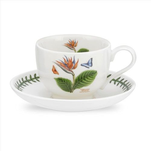 Portmeirion Exotic Botanic Garden Teacup & Saucer - Birds of Paradise Portmeirion Exotic Botanic Garden Teacup & Saucer - Birds of Paradise
