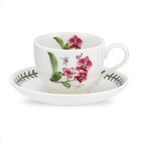 Portmeirion Exotic Botanic Garden Teacup & Saucer - Moth Orchid Portmeirion Exotic Botanic Garden Teacup & Saucer - Moth Orchid