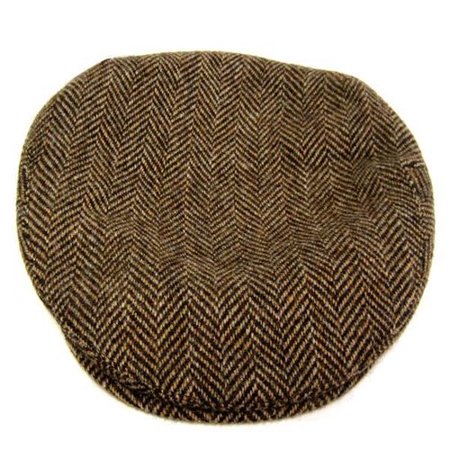 Jonathan Richard Jonathan Richard Donegal Tweed Cap - Brown Herringbone Jonathan Richard Jonathan Richard Donegal Tweed Cap - Brown Herringbone