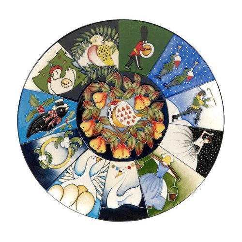 Moorcroft Pottery Moorcroft Twelve Days of Christmas Plate Moorcroft Pottery Moorcroft Twelve Days of Christmas Plate