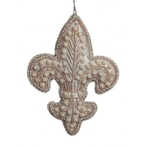 St. Nicolas St. Nicolas Silver Fleur de Lis Ornament St. Nicolas St. Nicolas Silver Fleur de Lis Ornament