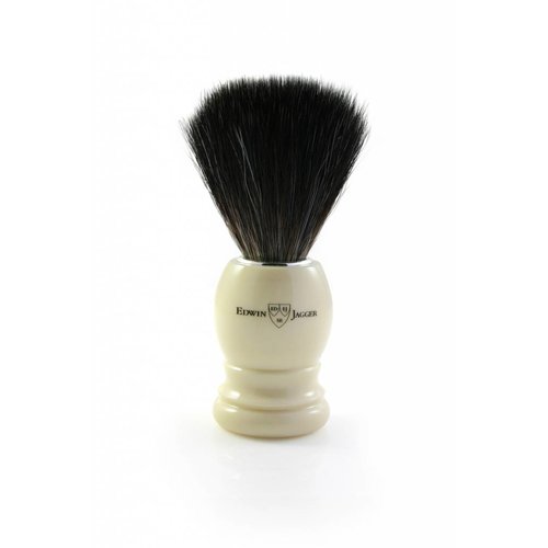 Edwin Jagger Edwin Jagger Black Fibre Shaving Brush, Plastic Ivory Edwin Jagger Edwin Jagger Black Fibre Shaving Brush, Plastic Ivory