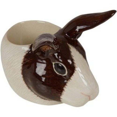 Quail Ceramics Quail Rabbit Face Egg Cup (Chocolate/White) Quail Ceramics Quail Rabbit Face Egg Cup (Chocolate/White)
