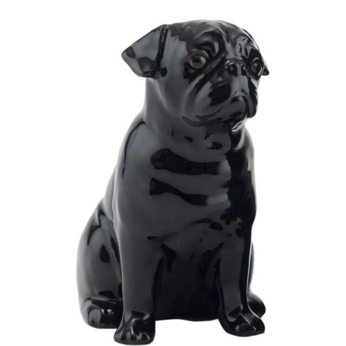 Quail Ceramics Quail Pug Figure (Black) Quail Ceramics Quail Pug Figure (Black)