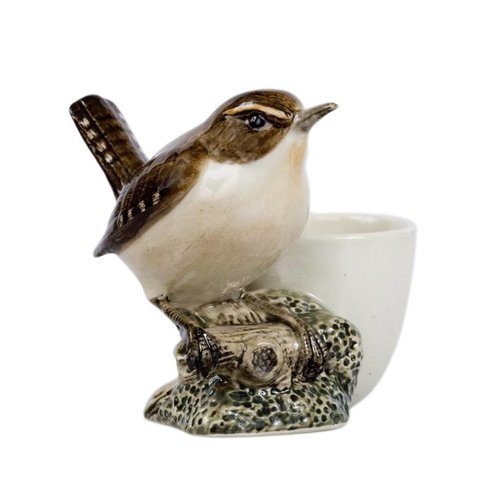 Quail Ceramics Quail Wren with Egg Cup Quail Ceramics Quail Wren with Egg Cup