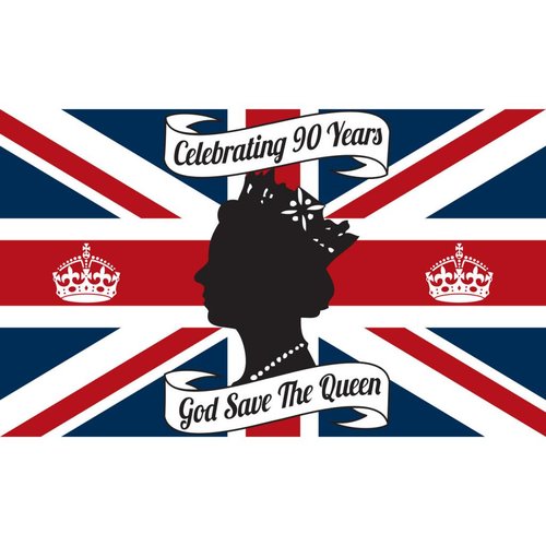 Queen's 90th Birthday Flag Queen's 90th Birthday Flag