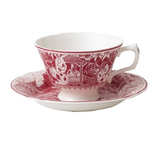 Royal Crown Derby Mikado Pink Teacup & Saucer Royal Crown Derby Mikado Pink Teacup & Saucer