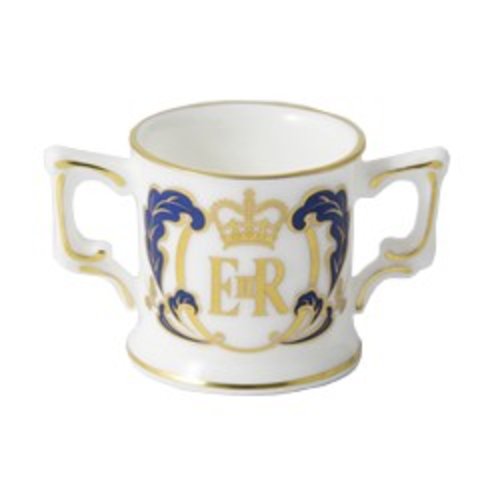 Royal Crown Derby Queen Elizabeth II's 90th Birthday 1.25" Mini Loving Cup - Ltd Edition Of 426 Royal Crown Derby Queen Elizabeth II's 90th Birthday 1.25" Mini Loving Cup - Ltd Edition Of 426