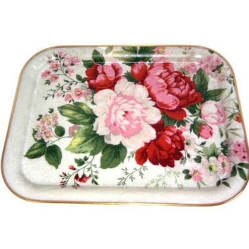 Keswick & Arnold Designs Service Trays Keswick & Arnold Designs Red Peony 16"x13" Rectangular Tray Keswick & Arnold Designs Service Trays Keswick & Arnold Designs Red Peony 16"x13" Rectangular Tray