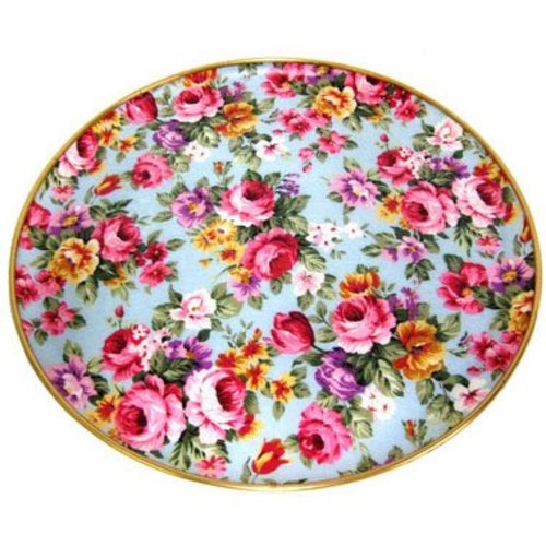 Keswick & Arnold Designs Service Trays Keswick & Arnold Designs Roses Sky 14" Round Tray Keswick & Arnold Designs Service Trays Keswick & Arnold Designs Roses Sky 14" Round Tray